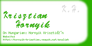 krisztian hornyik business card